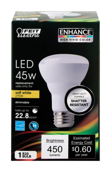 (image for) R20 E26 (Medium) LED Bulb Soft White 45 Watt Equiv