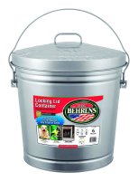 (image for) 6 gal. Galvanized Steel Garbage Can Lid Included Animal