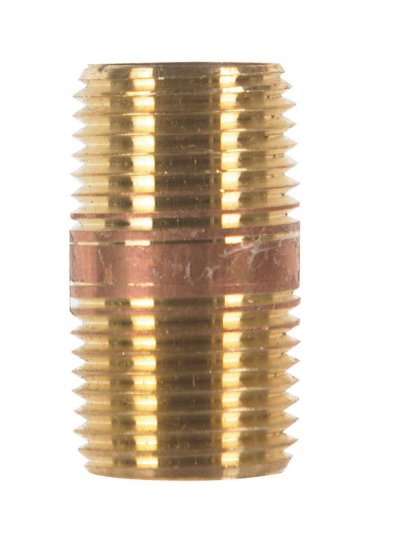 (image for) 1/2 in. MPT x 1/2 in. Dia. x 1-1/2 in. L MPT Brass Nipple