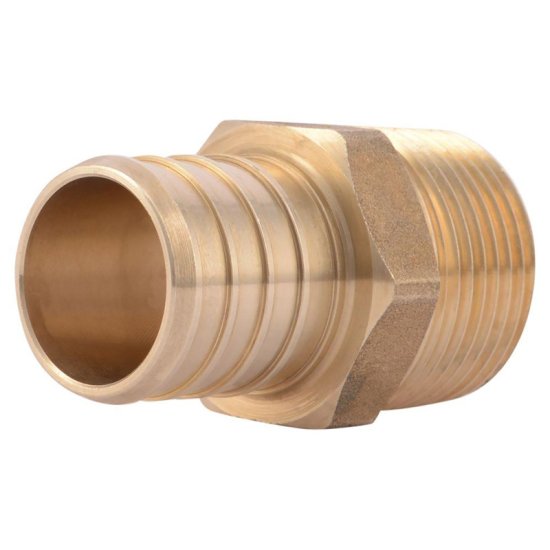 (image for) 1 in. PEX x 3/4 in. Dia. MPT Brass Adapter