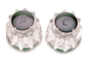 (image for) Price Pfister Windsor Chrome Hot and Cold Faucet Handles