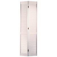 (image for) 24 in. x 80 in. Textured Full Louver Bi-Fold Door