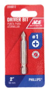 (image for) Phillips 1 x 2 in. L Screwdriver Bit S2 Tool Steel 1 pc.