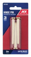 (image for) 3 in. L Satin Brass Hinge Pin 3 pk