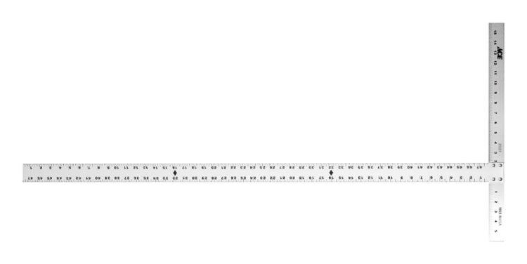 (image for) 48 in. L x 22 in. H Aluminum Drywall Square Silver