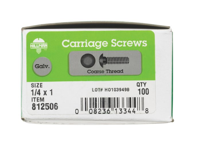 (image for) 1/4 in. Dia. x 1 in. L Hot Dipped Galvanized Steel Carri