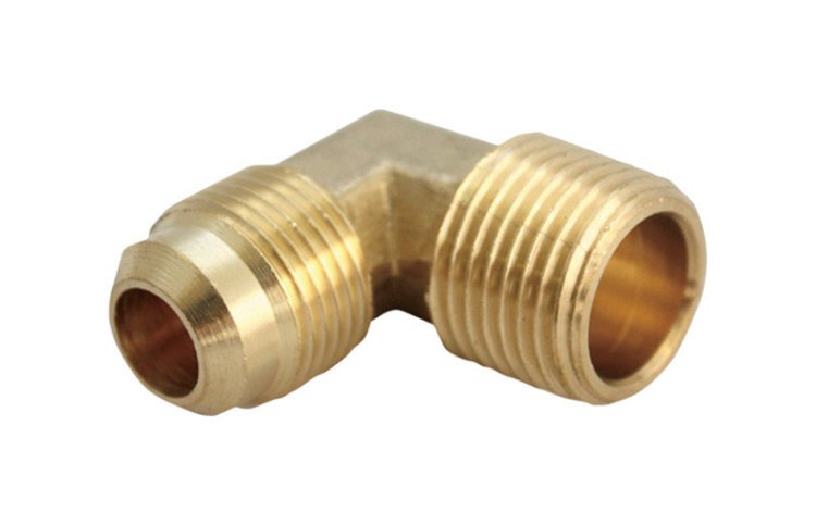 (image for) 1/2 in. Flare x 3/4 in. Dia. MPT Brass 90 Degree Elbow