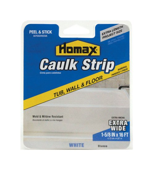 (image for) White Silicone Caulk Strips 1-5/8 in. x 16 ft.