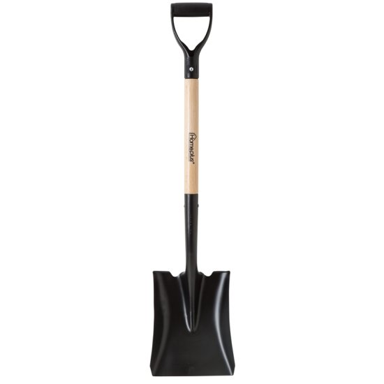 (image for) Steel 8 in. W x 38.5 in. L Square Point Shovel Wood Ha