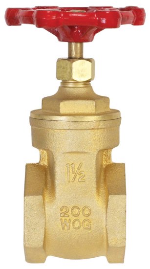 (image for) 1-1/2 in. Brass Gate Valve Lead-Free FIP