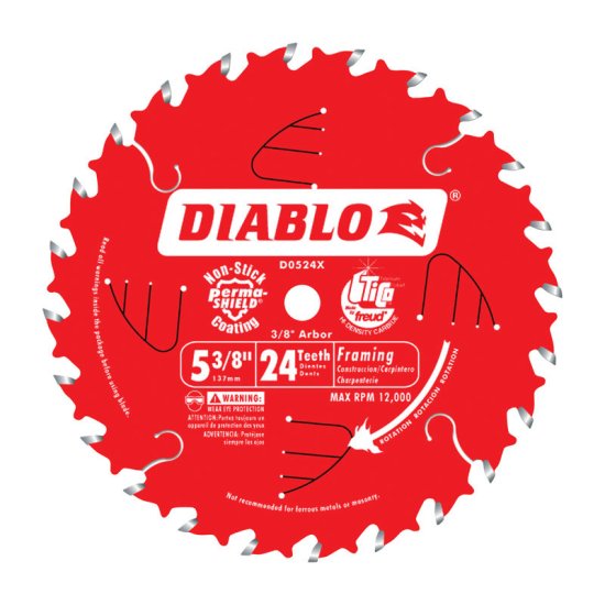 (image for) 5-3/8 in. Dia. x 10 mm Carbide Tip Steel Framing Blade 24