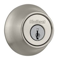 (image for) Kwikset Satin Nickel Metal Double Cylinder Deadbolt