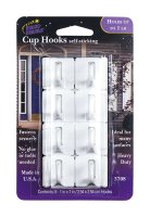 (image for) Self Stick Metal Picture/Cup Hook 1 lb. Adhesive 8
