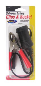 (image for) 12 volt Black Universal Battery Clips and Soc