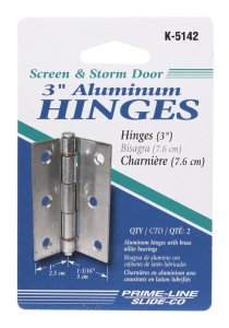 (image for) 3 in. L Natural Door Hinge 2 pk