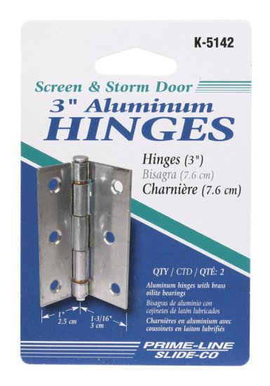 (image for) 3 in. L Natural Door Hinge 2 pk