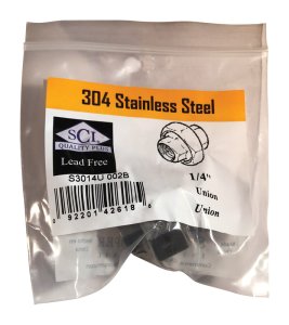 (image for) 1/4 in. FPT x 1/4 in. Dia. FPT Stainless Steel Unio