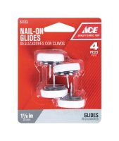 (image for) White 1.13 in. Nail-On Plastic Cushioned