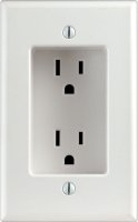 (image for) 15 amps 125 volt Duplex White Outlet 5-15R 1 pk