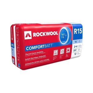 (image for) Rockwool ComfortBatt 15.25 in. W X 47 in. L R15 Unfaced Insulati