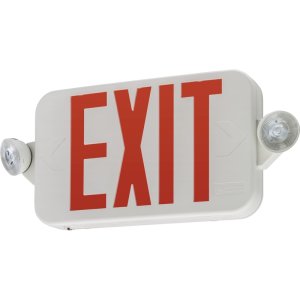 (image for) Hardwired LED White Exit Sign and Emergency Light