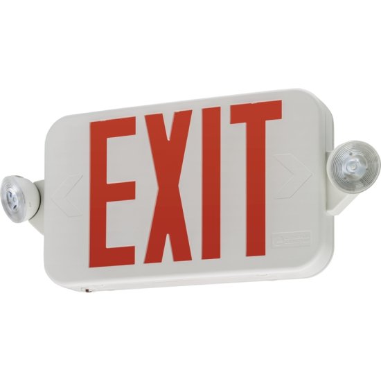 (image for) Hardwired LED White Exit Sign and Emergency Light