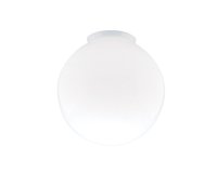 (image for) Round White Glass Lamp Shade 8 in. w/ 4 in. Opening