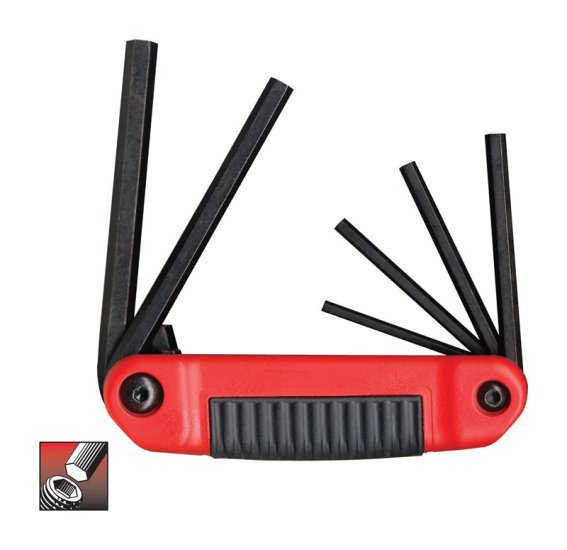 (image for) Ergo-Fold 5/32" to 3/8" SAE Fold-Up Hex Key Set Mult