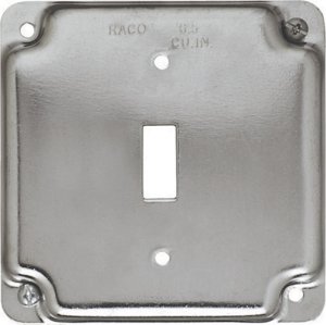 (image for) Square Steel Box Cover For 1 Toggle Switch