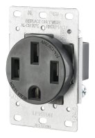 (image for) 50 amps 125/250 volt Black Outlet 14-50R 1 pk