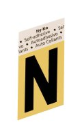 (image for) 1-1/2 in. Black Aluminum Self-Adhesive Letter N 1 pc.