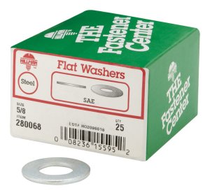 (image for) Zinc-Plated Steel 5/8 in. SAE Flat Washer 25 pk