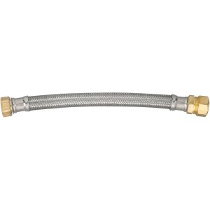 (image for) 3/4 in. Compression 12 in. Braided Stainless Steel Water Hea