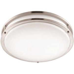 (image for) 14 in. Brushed Nickel Integrated LED Selectable CCT Round Flush