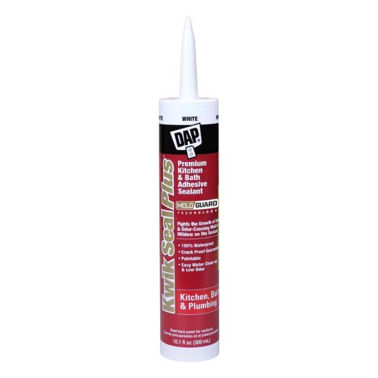 (image for) Kwik Seal Plus White Siliconized Latex Kitchen and Bath Sealant