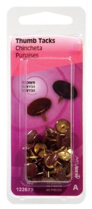 (image for) Brown Push Pins 40 pk