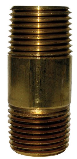 (image for) 3/8 in. MPT x 3/8 in. Dia. x 2-1/2 in. L MPT Brass Nipple