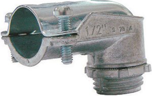 (image for) Electric ProConnex 3/8 in. Dia. Die-Cast Zinc 90 Degree Sq