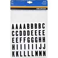 (image for) Hillman 1 in. Black Vinyl Self-Adhesive Letter and Number Set 0-