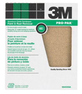 (image for) 11 in. L x 9 in. W 80 Grit Aluminum Oxide Sandpaper 1-Sheet