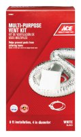 (image for) 96 in. L x 4 in. Dia. Silver/White Aluminum Dryer Vent Kit