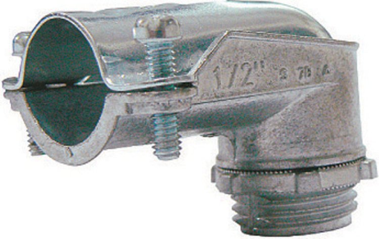 (image for) Electric ProConnex 3/4 in. Dia. Die-Cast Zinc 90 Degree Sq
