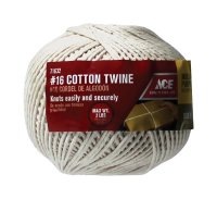 (image for) #16 in. Dia. x 510 ft. L White Wrapping Cotton Twine