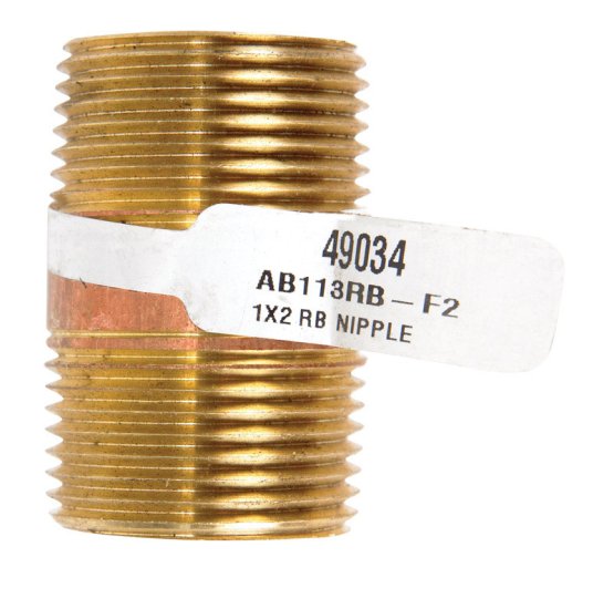 (image for) 1 in. MPT x 1 in. Dia. x 2 in. L MPT Brass Nipple