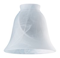 (image for) Bell White Glass Lamp Shade 1 pk For Fans