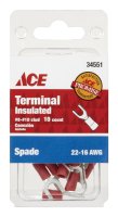 (image for) Insulated Wire Spade Terminal Red 10 pk