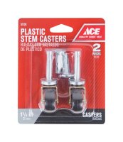 (image for) 1-1/4 in. Dia. Swivel Plastic Caster 40 lb. 2 pk