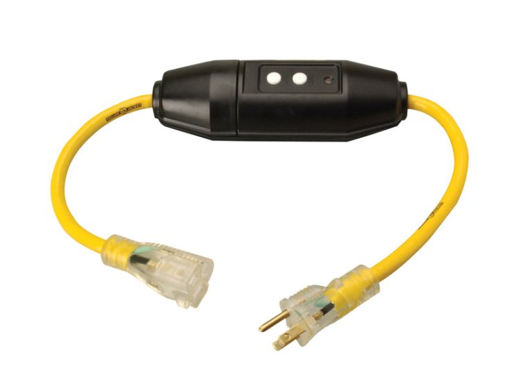 (image for) Outdoor 2 ft. L Yellow Extension Cord 12/3 SJTW