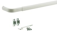 (image for) Enamel White Curtain Rod 48 in. L x 86 in. L
