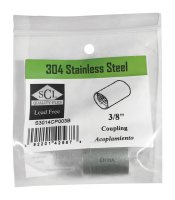 (image for) 3/8 in. FPT x 3/8 in. Dia. FPT Stainless Steel Coup